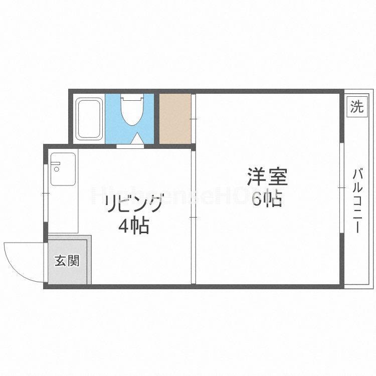 トレンディー鶴見(1DK/3階)の間取り写真