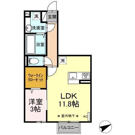どんぐり3号(1LDK/2階)の間取り写真