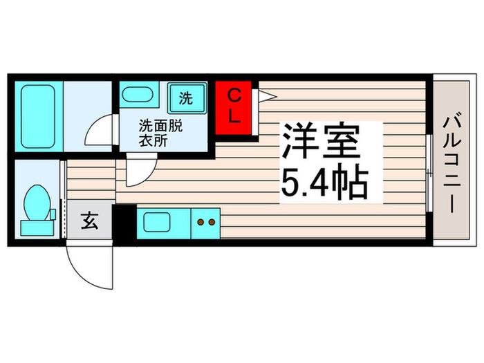 アイアンドーム興野(ワンルーム/2階)の間取り写真
