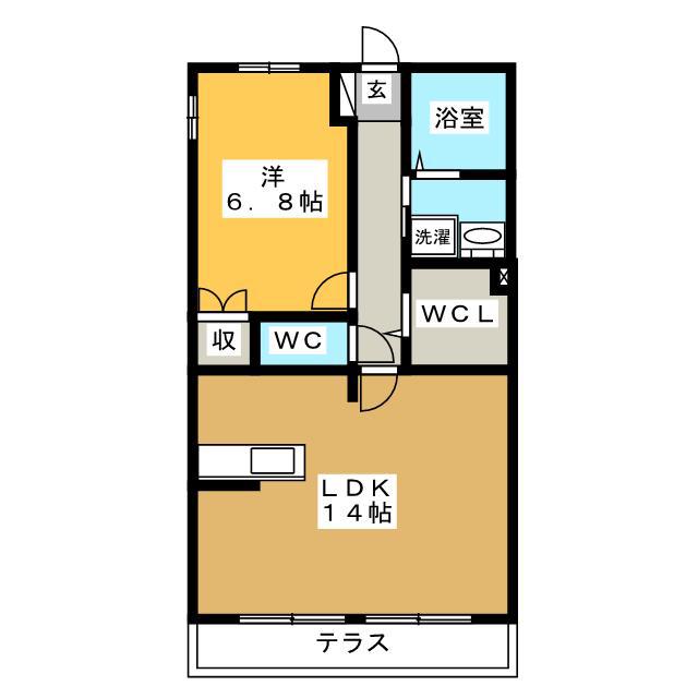 メゾンGION(1LDK/1階)の間取り写真