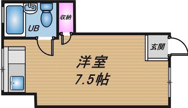 東二ハイツ(ワンルーム/5階)の間取り写真