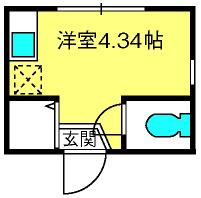 テラス大宮一番館(ワンルーム/1階)の間取り写真