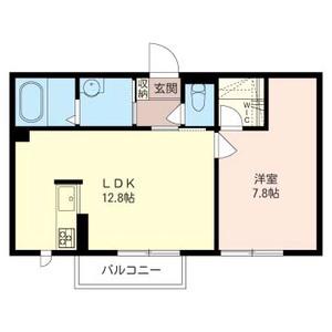 セブンラックB(1LDK/2階)の間取り写真