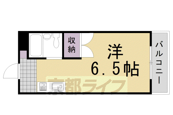 コーポ葛野(1K/2階)の間取り写真