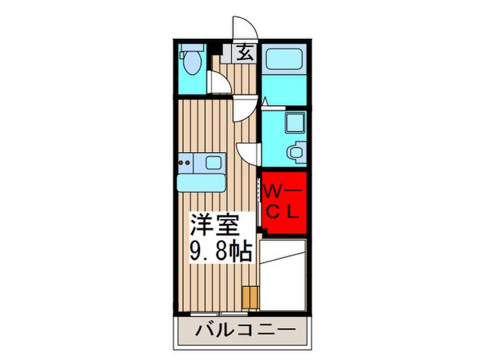 カメリア 宮原(ワンルーム/1階)の間取り写真