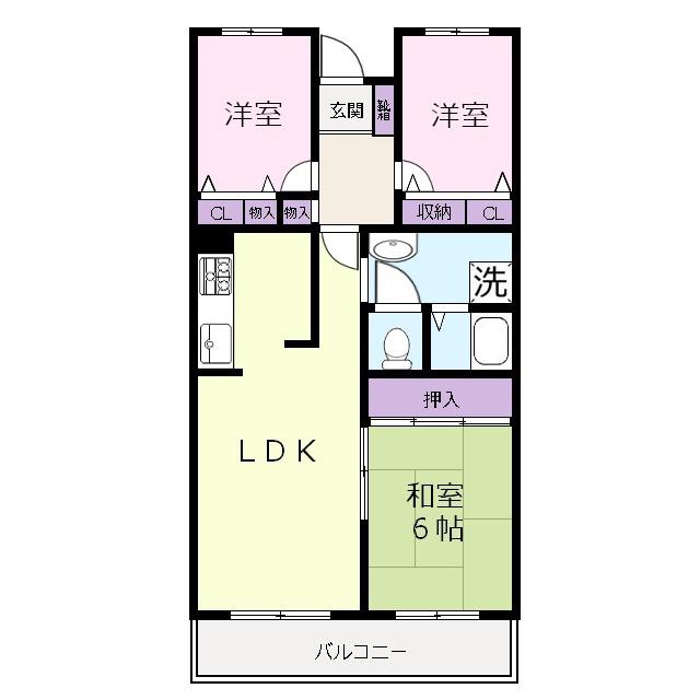 センチュリーキャニオン(3LDK/5階)の間取り写真