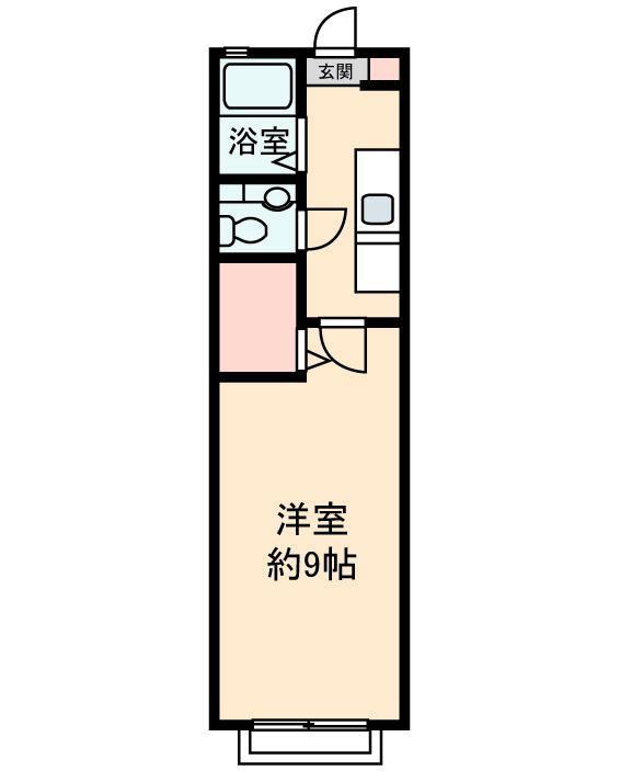 エミール湘南(1K/1階)の間取り写真