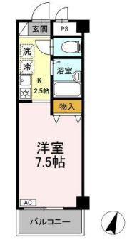 湘南ABS I(1K/2階)の間取り写真