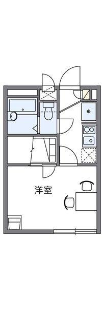 レオパレスLA GRAZIA(1K/1階)の間取り写真