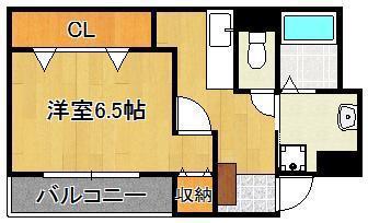 カサブランカ(1K/2階)の間取り写真