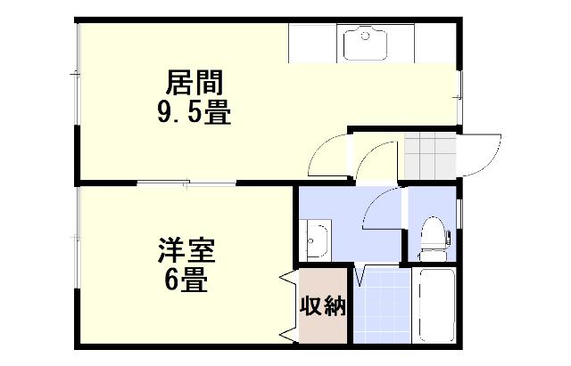 センチュリービラ(1DK/1階)の間取り写真