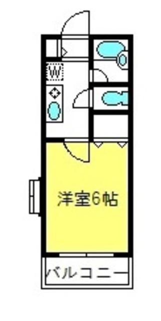 サンモール大和田A(1K/2階)の間取り写真