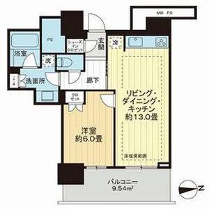 ライオンズ岐阜プレミストタワー35(1LDK/13階)の間取り写真