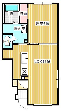 アレーズ・クレールA(1LDK/1階)の間取り写真