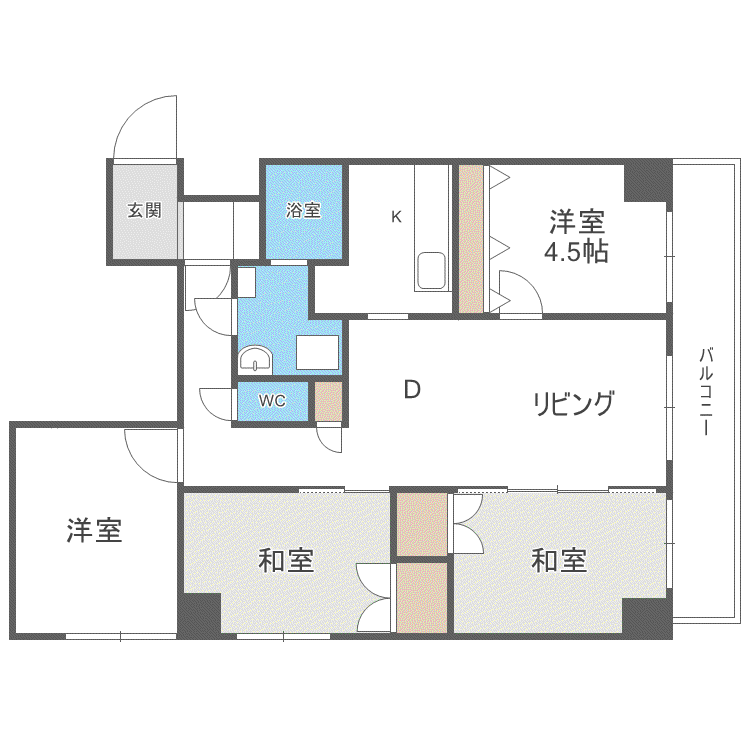 ノースピア菊水(4LDK/7階)の間取り写真
