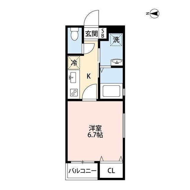 HUDO琴平本町(1K/1階)の間取り写真