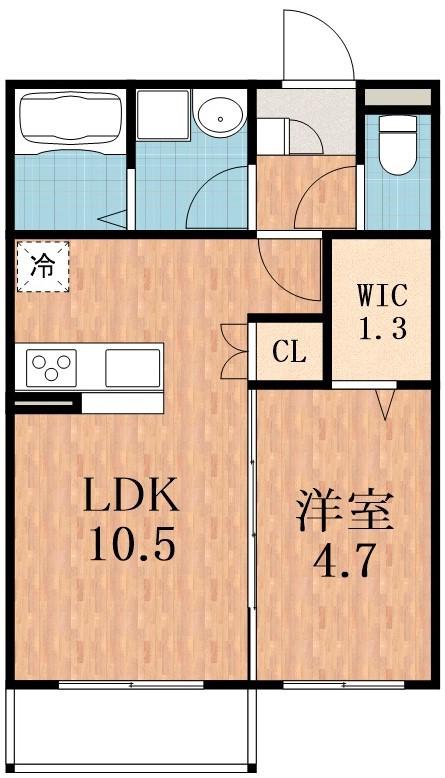 ボヌールメゾン田辺(1LDK/3階)の間取り写真