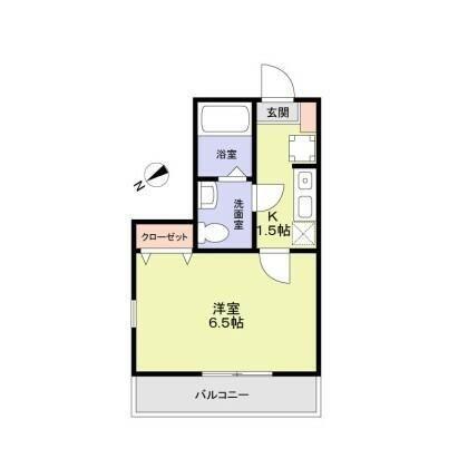 VENUS LAGOON 斎藤分町(1K/2階)の間取り写真