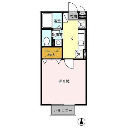 エスポワール新栄(1K/2階)の間取り写真