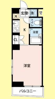 ルーブル中延壱番館(1K/3階)の間取り写真