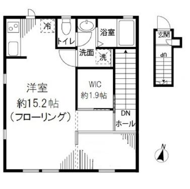 アルページュ(ワンルーム/2階)の間取り写真