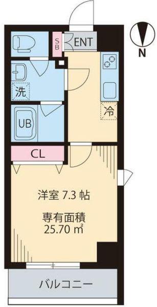 COURT TAKETOKUIII(1K/1階)の間取り写真