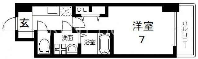 S-RESIDENCE高井田CENTRAL(1K/4階)の間取り写真