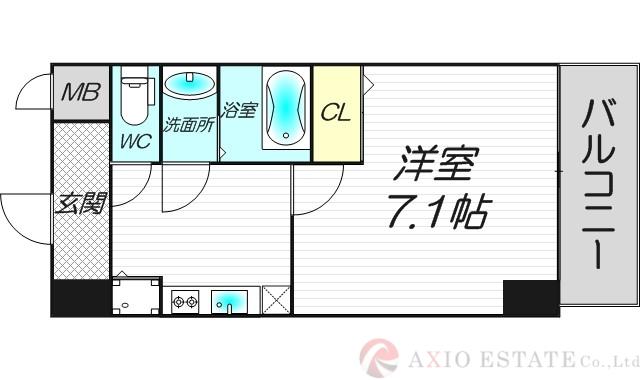 シャルマンフジ新大阪(1K/2階)の間取り写真