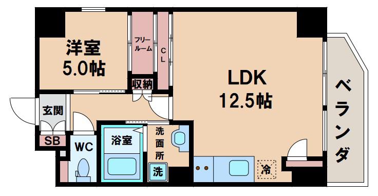 MON MAISON 2(1LDK/7階)の間取り写真