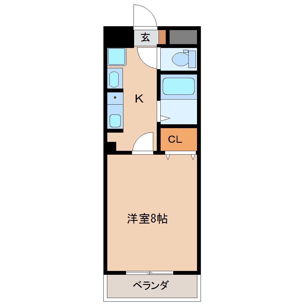 セレナーデホープ(1K/3階)の間取り写真