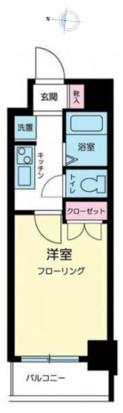 スカイコート笹塚駅前(1K/5階)の間取り写真