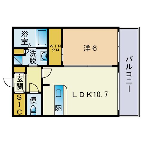 812 RESIDENCE(1LDK/5階)の間取り写真