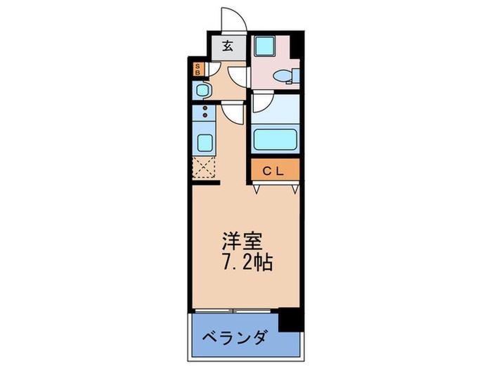 レオンコンフォート新梅田II(ワンルーム/7階)の間取り写真