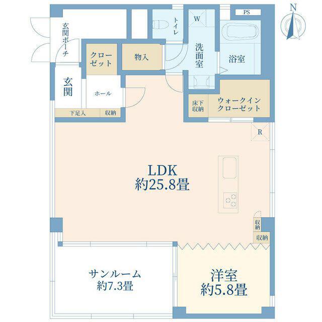 THE PREMIUM TERRACE 中目黒(1LDK/1階)の間取り写真