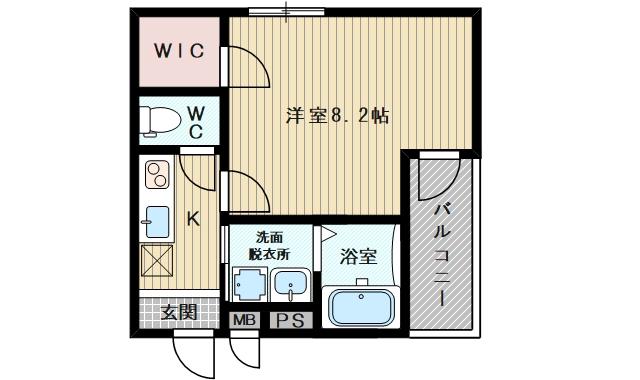 フジパレス西淡路3番館(1K/3階)の間取り写真
