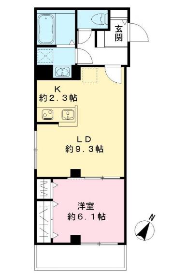 DIAMOND VALLEY ダイヤモンドバレー(1LDK/2階)の間取り写真