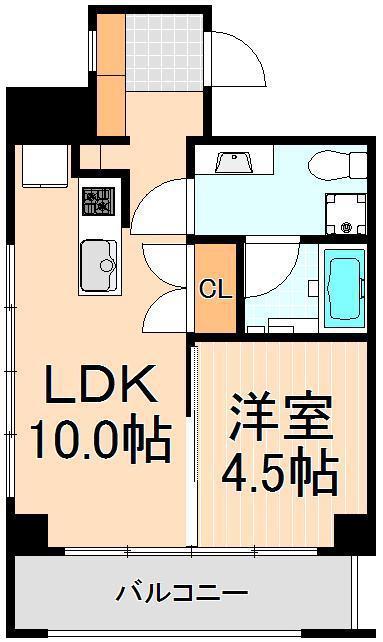 Y POINT APARTMENT(1LDK/4階)の間取り写真