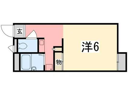 スマイル白浜(1K/2階)の間取り写真