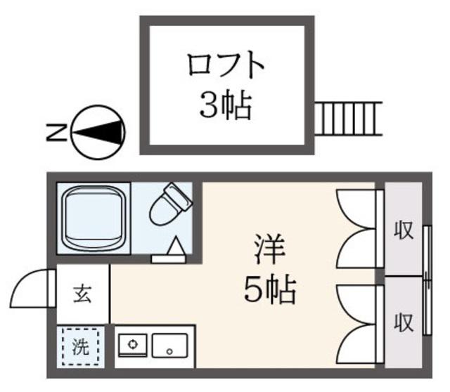 メゾン西野川II(ワンルーム/2階)の間取り写真