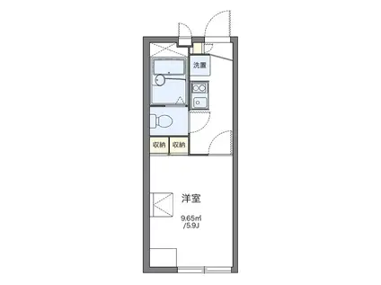 KAWASHI(1K/2階)の間取り写真