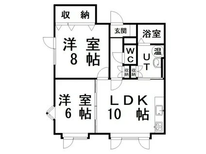 STELLA KITABOSHI(2LDK/1階)の間取り写真