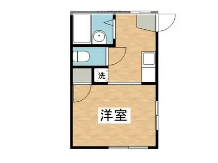 パインクレスト(1K/1階)の間取り写真