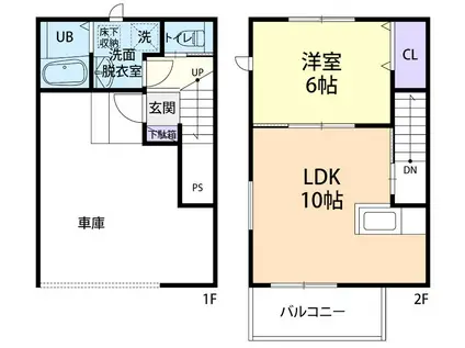 EVOLUTION(1LDK/1階)の間取り写真