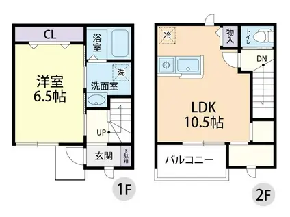 LUPINUS TERRACE(1LDK/1階)の間取り写真