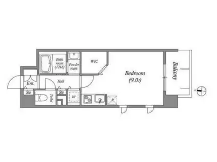 レジディア靭公園(ワンルーム/3階)の間取り写真