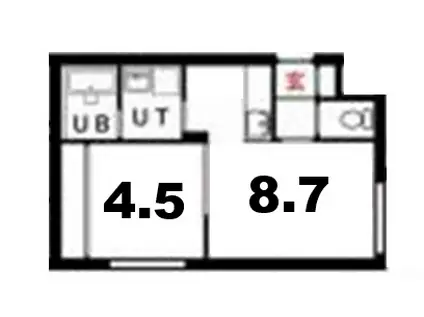ENCHANT S-VILLAGE16N(1LDK/1階)の間取り写真