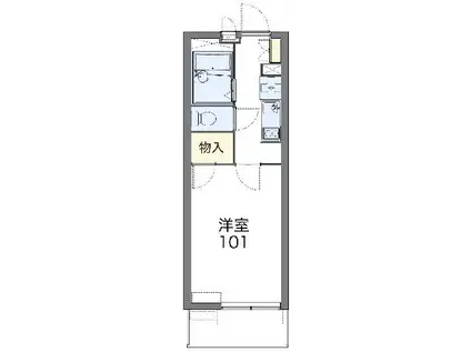 レオパレスメゾン ド 玉川II(1K/1階)の間取り写真