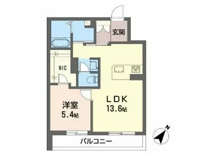 コートノワール(1LDK/2階)の間取り写真
