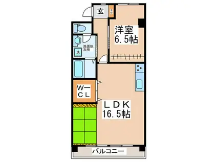 シラサギハイム(1LDK/1階)の間取り写真