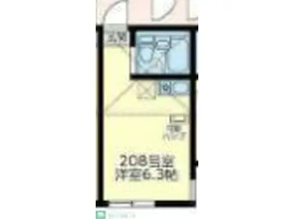 さくら小島新田(ワンルーム/2階)の間取り写真